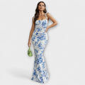 Blau Floral