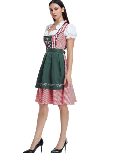 Damen Bayerisches Olivgrün Oktoberfest Dirndl Kleid