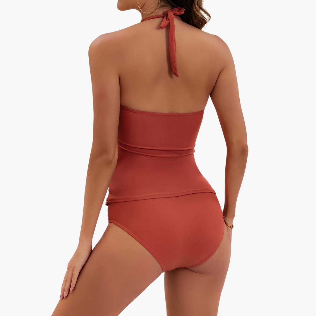Zweiteiliges Tankini-Set – für Damen mit verstellbaren Trägern