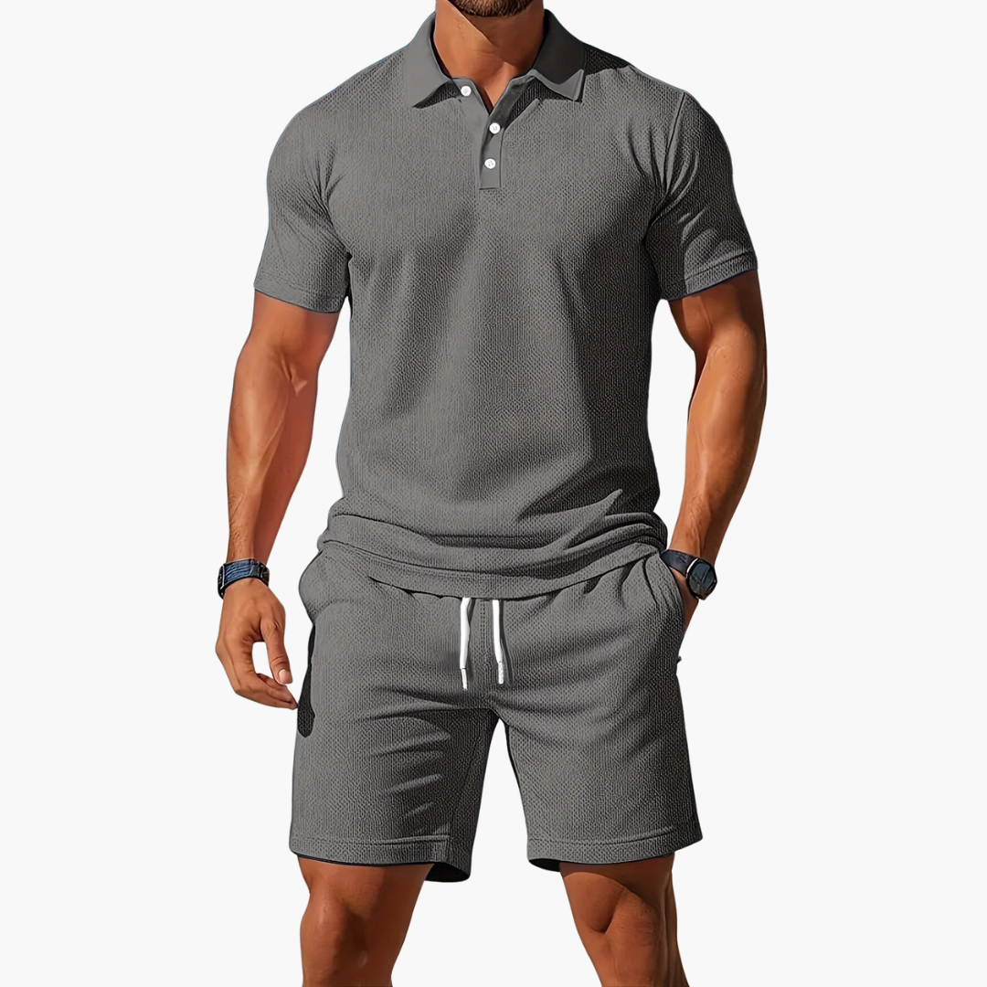 Leichtes Sommer Polo Set Herren - Kurzarmshirt & passende Shorts