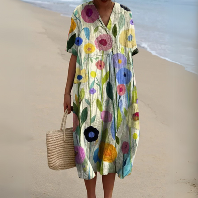 Irene | Leichtes Sommerkleid mit floraler Note