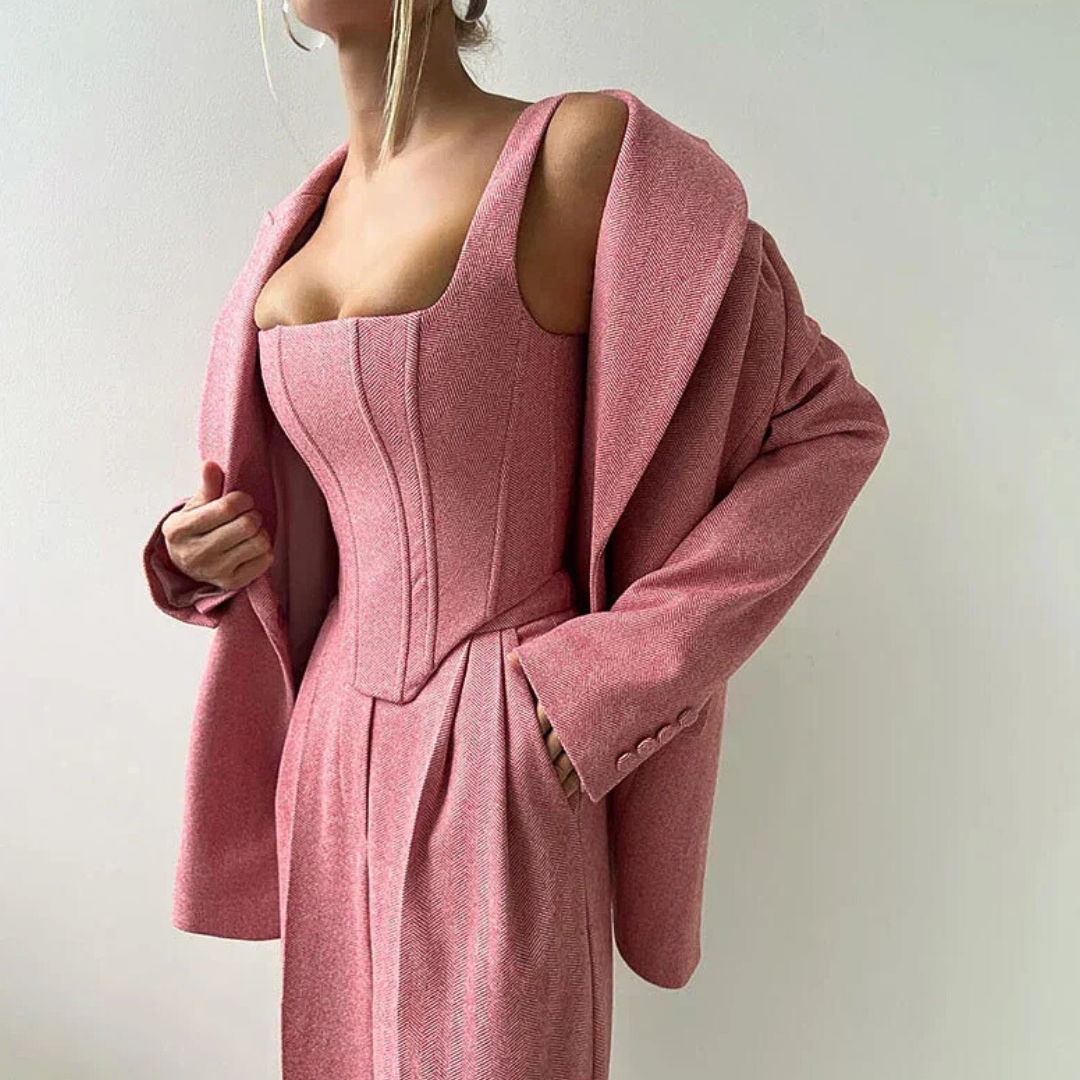 Agata | Dreiteiliges Set mit Doppeljacke