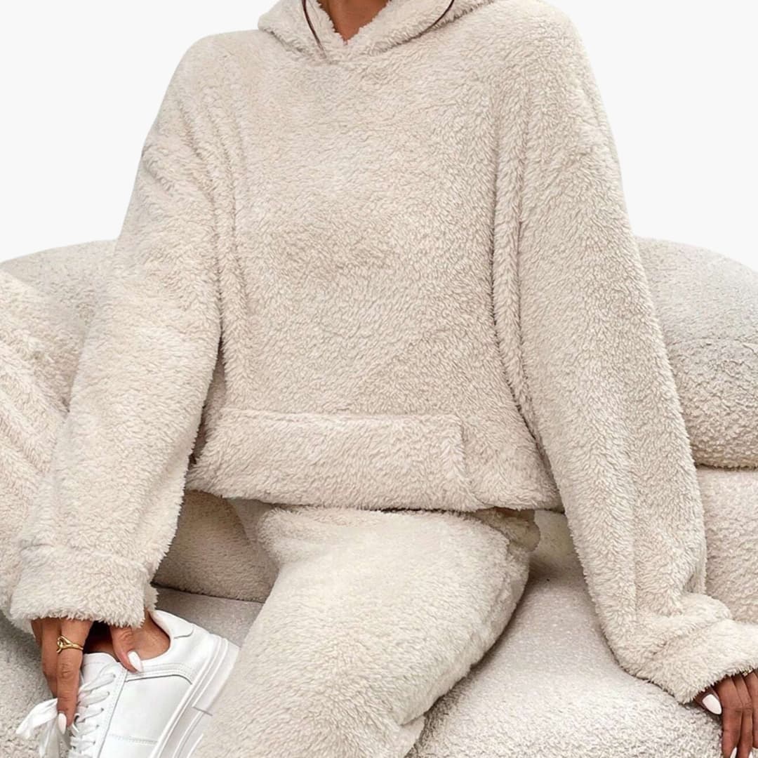 Teddy Hoodie Loungewear für Damen