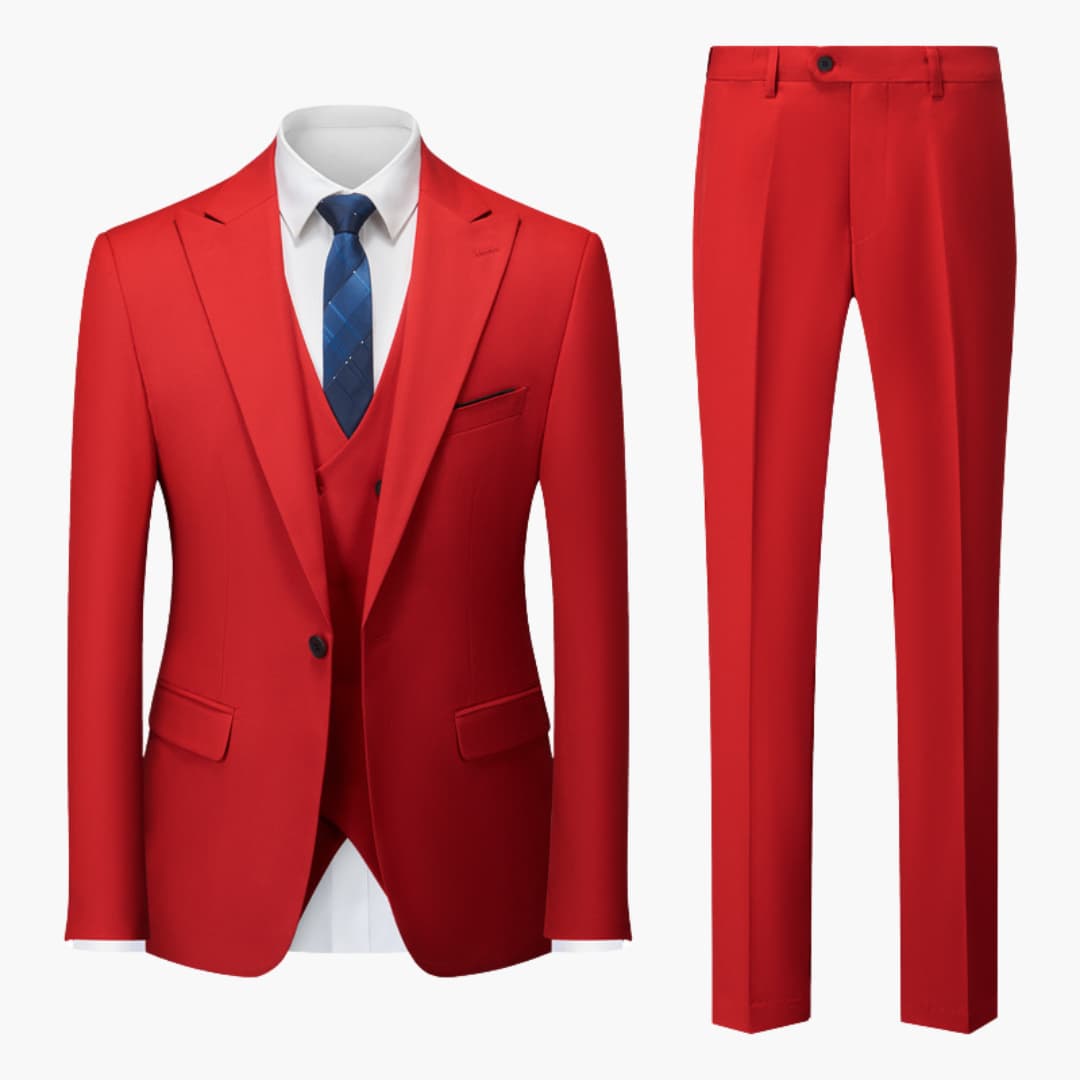 Eleganter Slim Fit Anzug - Herren 3-teilig für Business