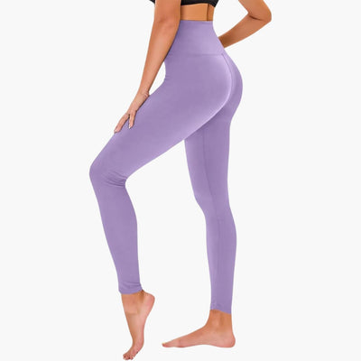 Damen Leggings mit Leopardenmuster und hohem Bund aus Stretchmaterial