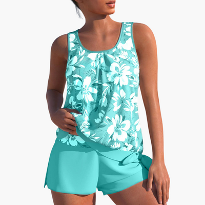 Zweiteiliges Tankini-Set für Frauen - Floral und bequem