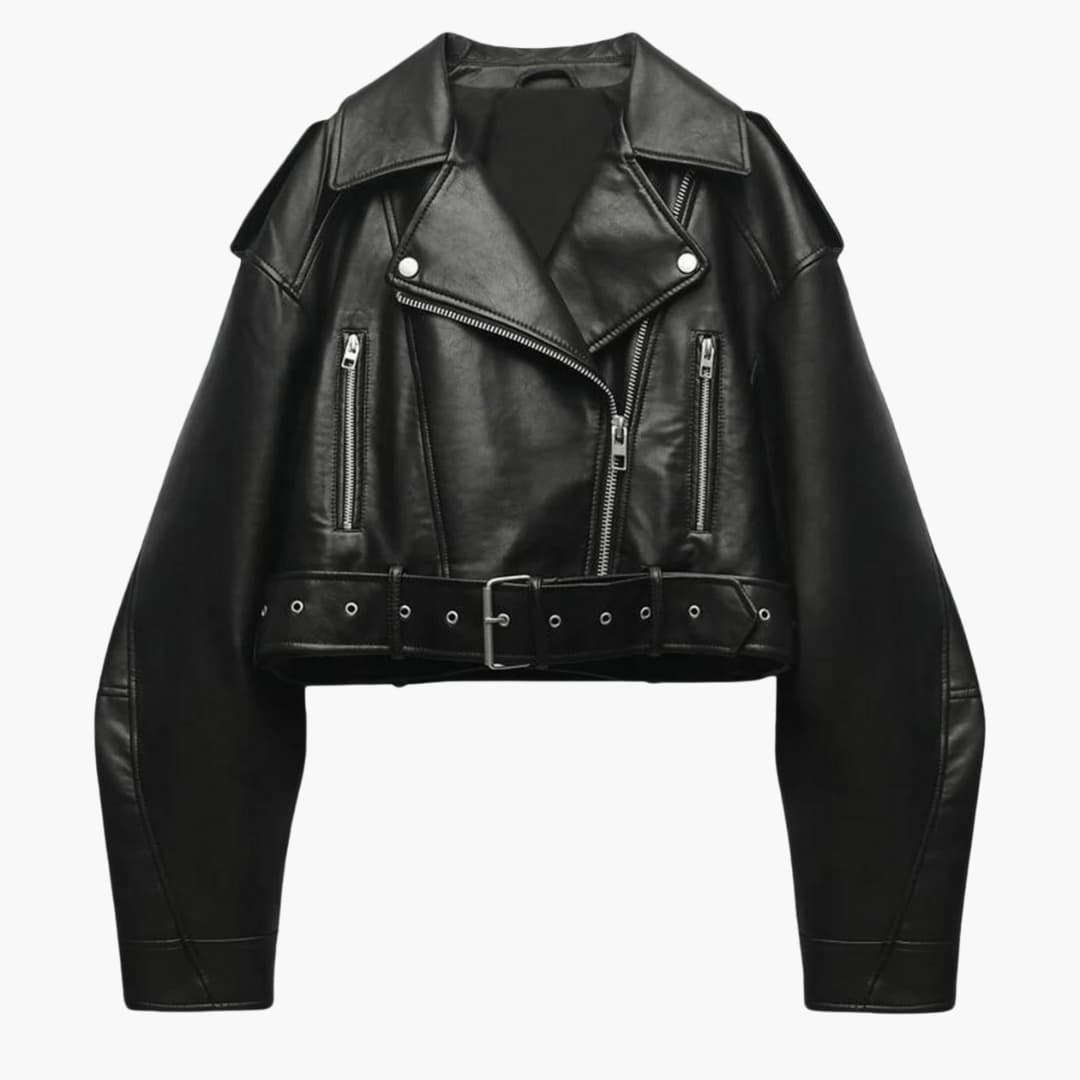 Kurze Bikerjacke für Damen