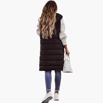 Gesteppt lange Weste für Damen