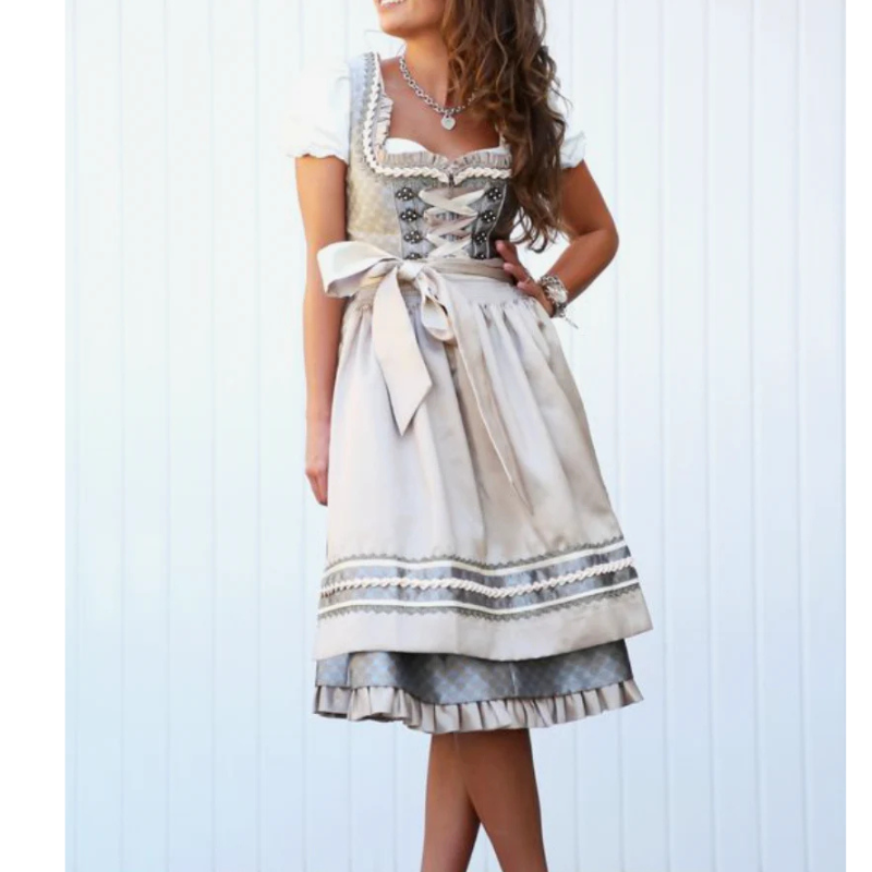 Kurzärmliges Damen Trachtenkleid | Mini