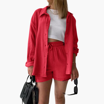 Zweiteiliges Set mit Shorts für Damen - lässiger Sommerlook