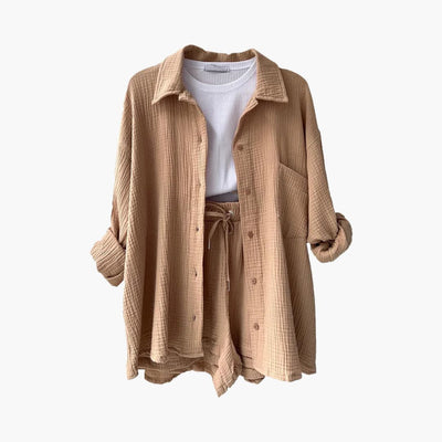 Zweiteiliges Set mit Shorts für Damen - lässiger Sommerlook