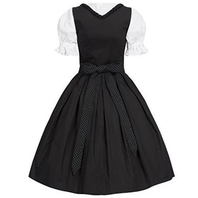 Damen Schwarz Oktoberfest Dirndl Kleid