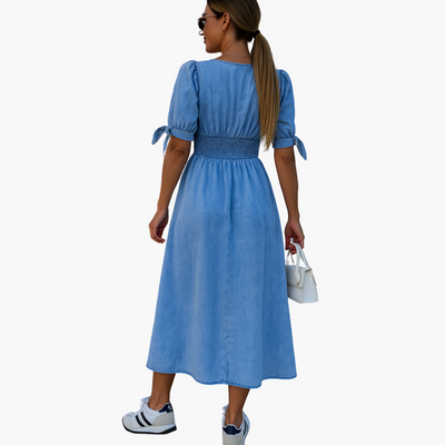 Midi-Kleid mit Knopfleiste - Damenmode für stilvolle Tage