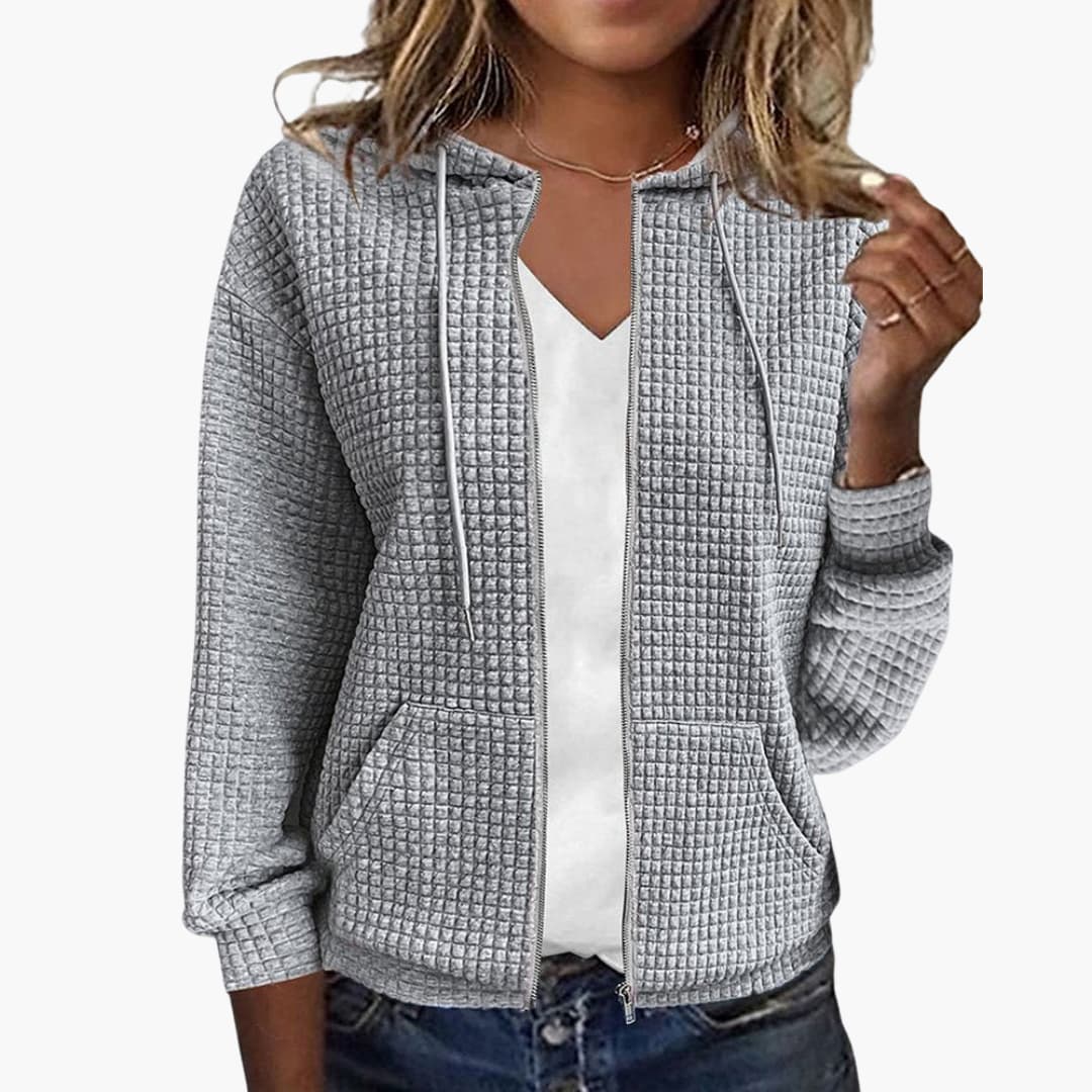 Kapuzen Sweatshirt mit Reißverschluss für Damen