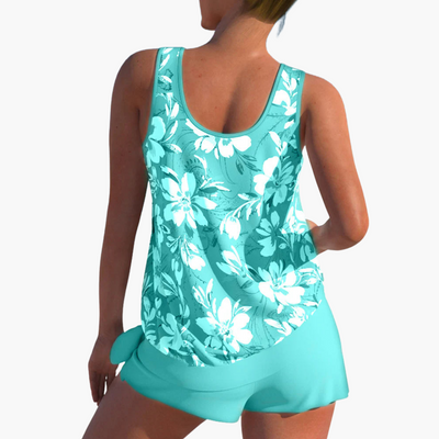 Zweiteiliges Tankini-Set für Frauen - Floral und bequem