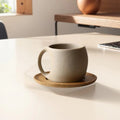 Khaki Tasse + Untertasse
