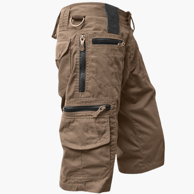 Herren knielange Cargo-Shorts mit mehreren Taschen und Gürtelschlaufen