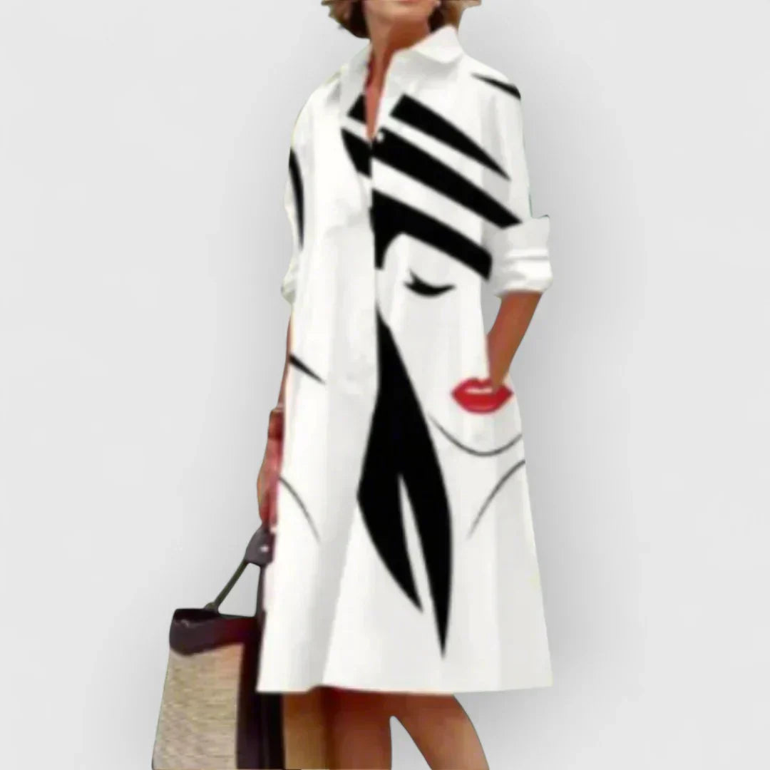 Martina | Feminines Kleid mit klassischem Tupfenmuster