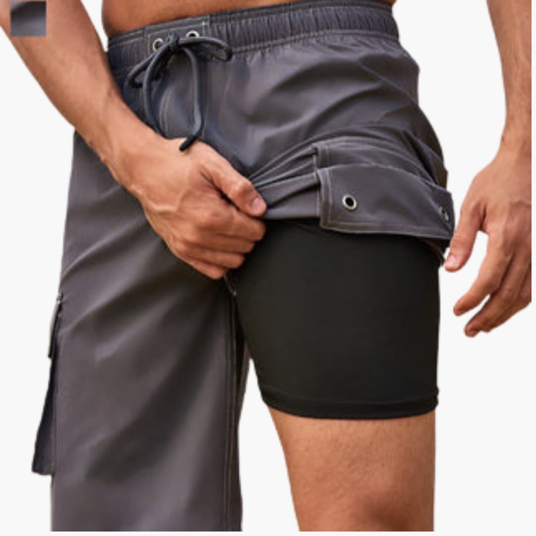 Herren Badeshorts mit Stretchstoff und Seitentasche