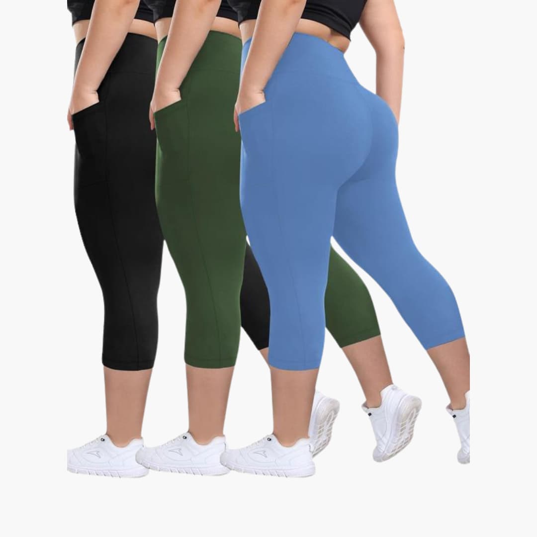 Capri-Leggings Set - Für Damen mit hoher Taille Sport