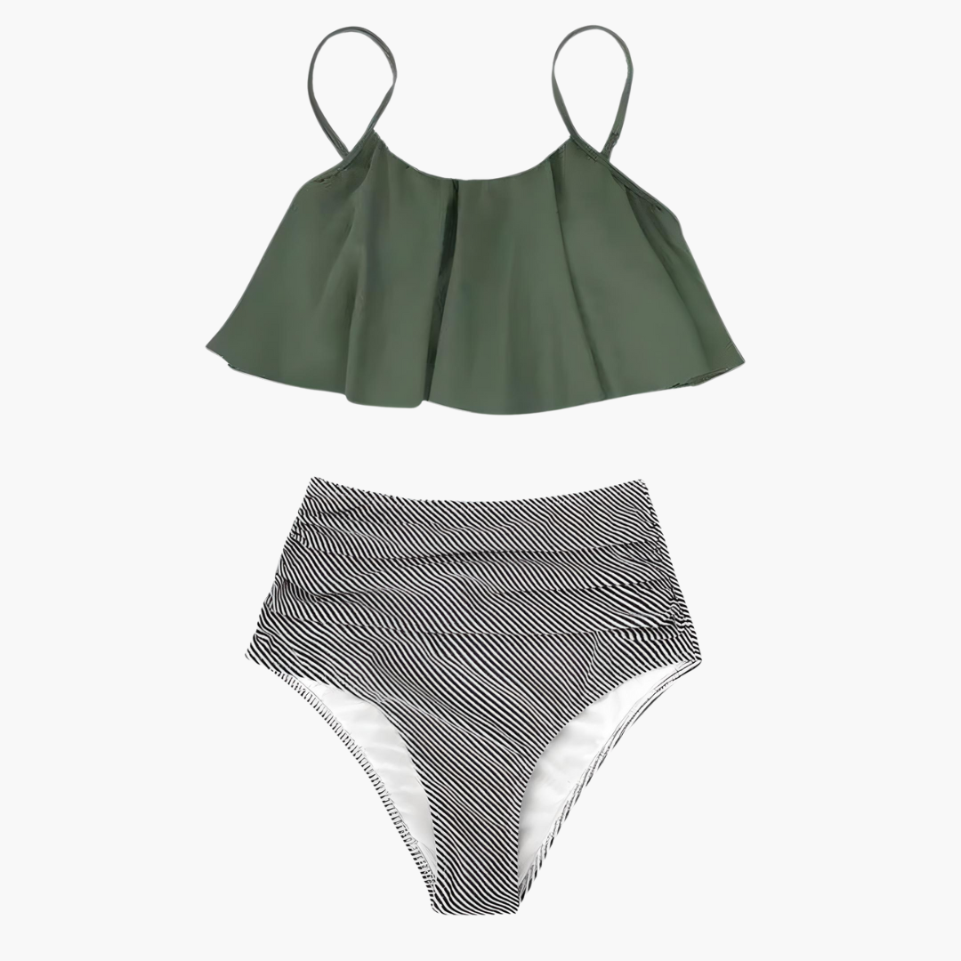 Damen Bikini Set mit Rüschen und UV-beständigem Stoff