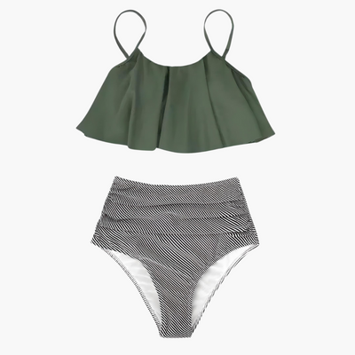Damen Bikini Set mit Rüschen und UV-beständigem Stoff