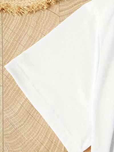 Weißes Damen T Shirt Mit Blumenmuster | Sommer