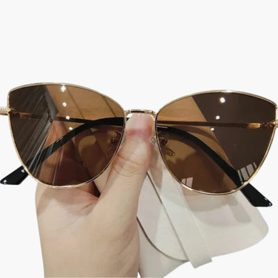 Damen Sonnenbrille mit UV400 Schutz aus Metall für Sommer