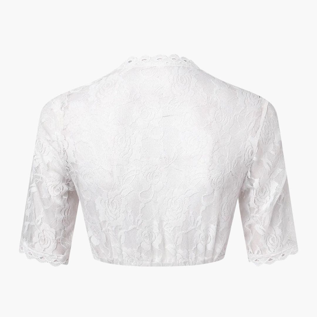 Spitzen V-Ausschnitt Dirndl bluse für Damen - Oktoberfest 2025