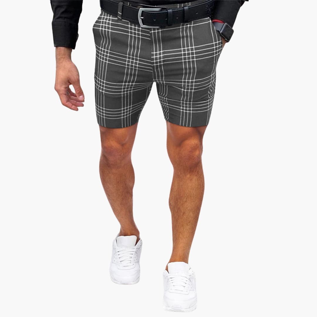 Herren Shorts mit Karomuster und Seitentaschen für Sommer