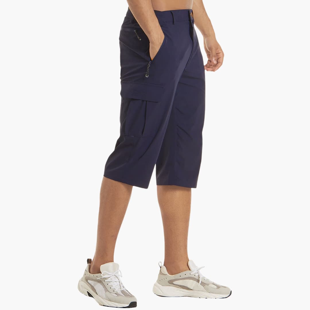 Herren Sommer Cargoshorts mit Stretchstoff und Reißverschlusstaschen