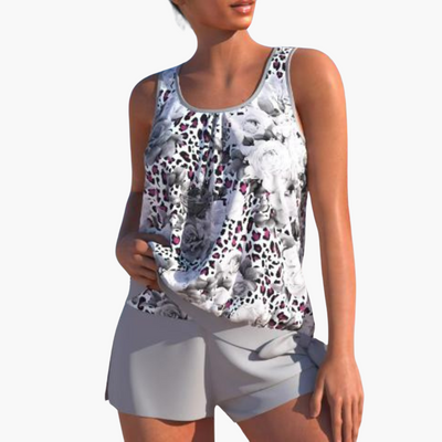 Zweiteiliges Tankini-Set für Frauen - Floral und bequem