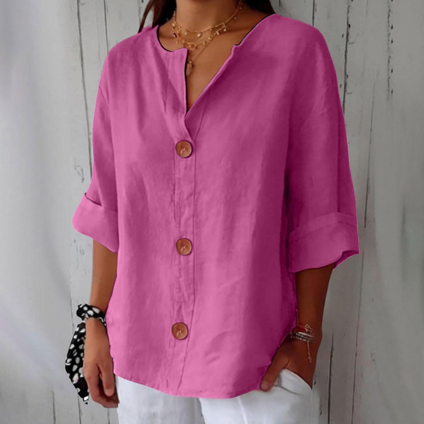 Clara | Casual Linen Blouse