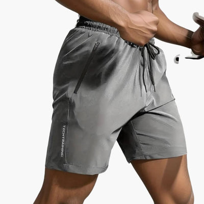 Herren-Trainingsshorts mit Reißverschlusstaschen und Kordelzug