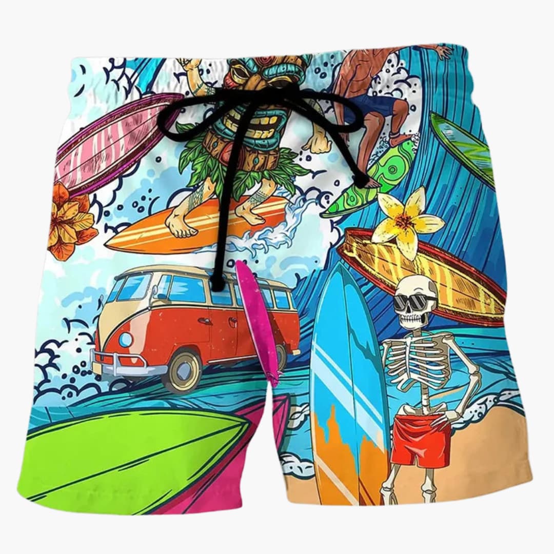Bunte bedruckte Boardshorts für Männer - Sommerliche Strandmode