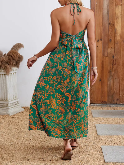 Alina Soleil™ | Cut-Out Maxikleid mit Blumenmuster