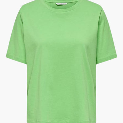 Damen T-Shirt mit Rundhalsausschnitt und kurzen Ärmeln