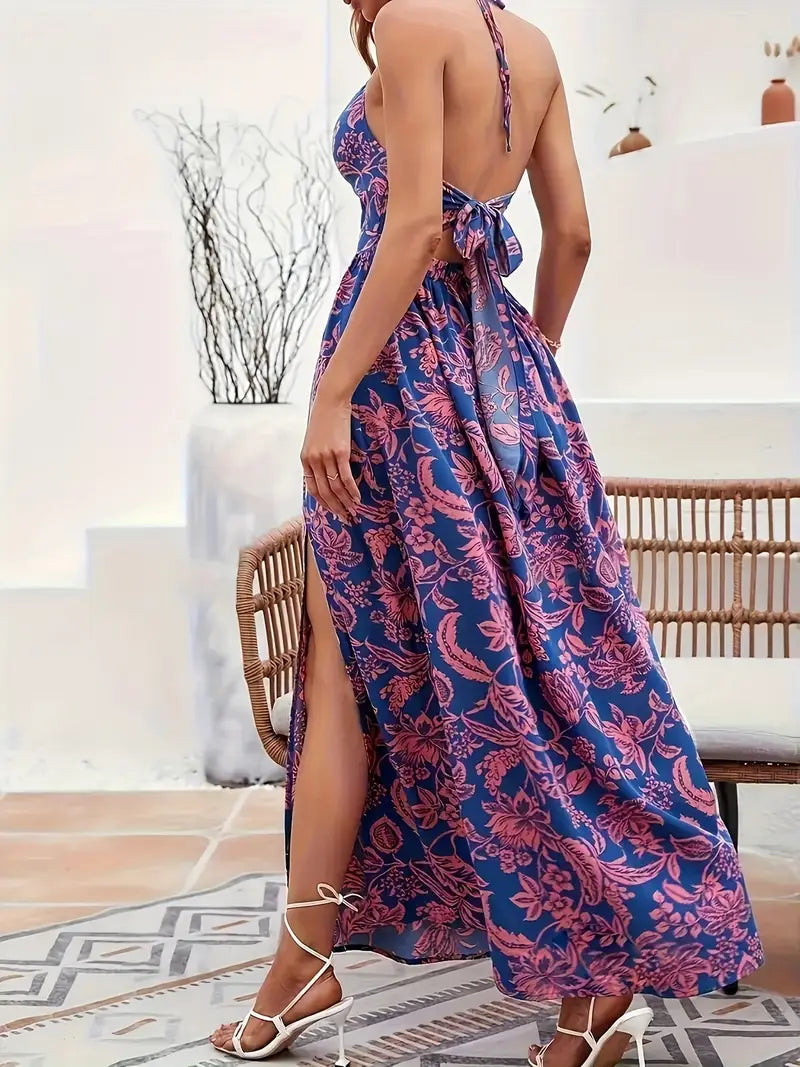 Alina Soleil™ | Cut-Out Maxikleid mit Blumenmuster