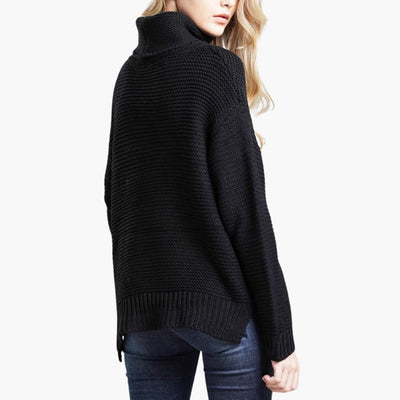 Damen pullover mit Rollkragen und langen Ärmeln