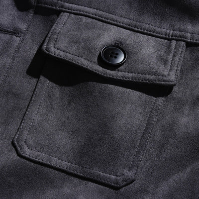 Herren Freizeitjacke Mit Stehkragen Und Knopfleiste