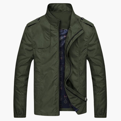 Herrenjacke mit Reißverschluss und langen Ärmeln