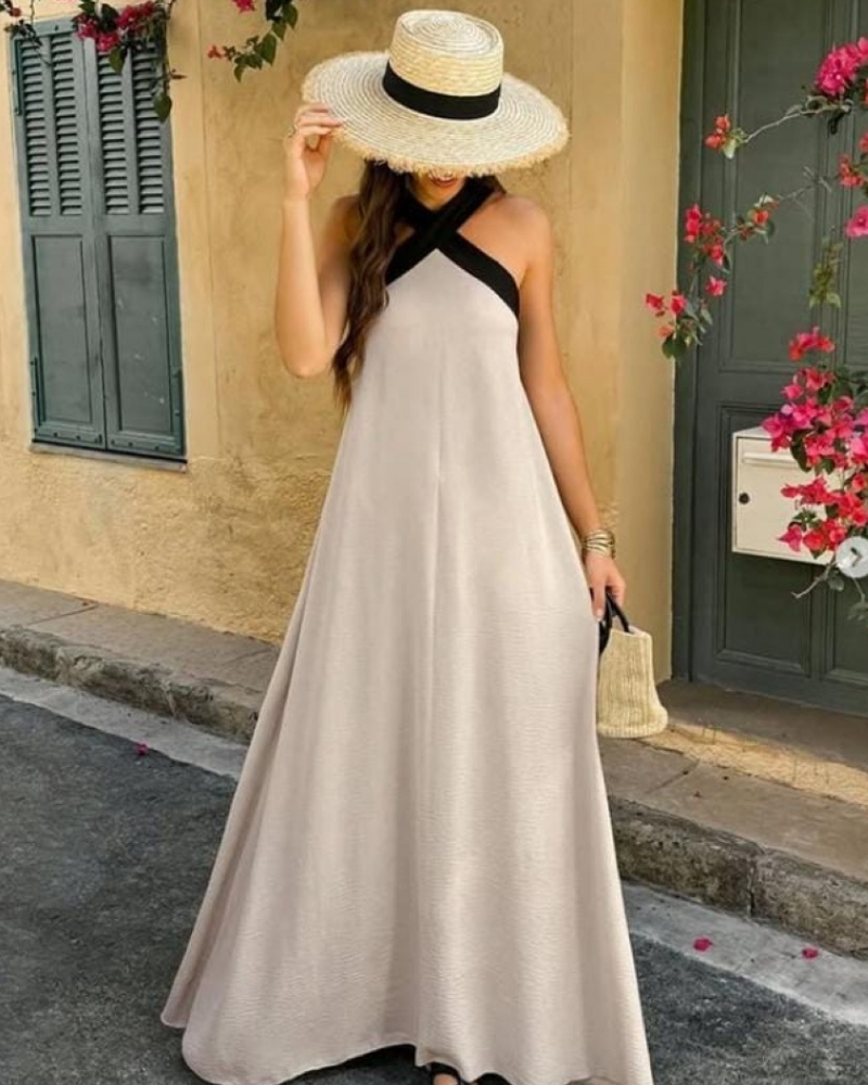 SIENNA | Elegantes Kleid mit offener Rückseite und modischem Wickelkragen