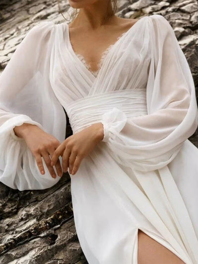 Boho Strand Hochzeitskleid für Damen | Maxi