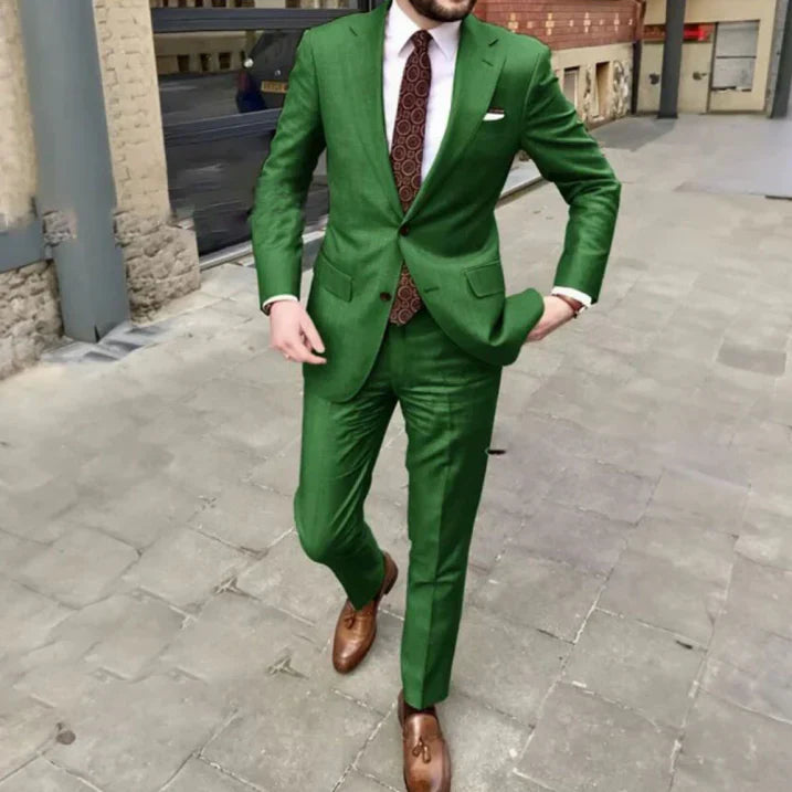 Herren Anzug Zweiteilig Mit Modernem Schnitt