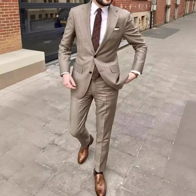 Herren Anzug Zweiteilig Mit Modernem Schnitt