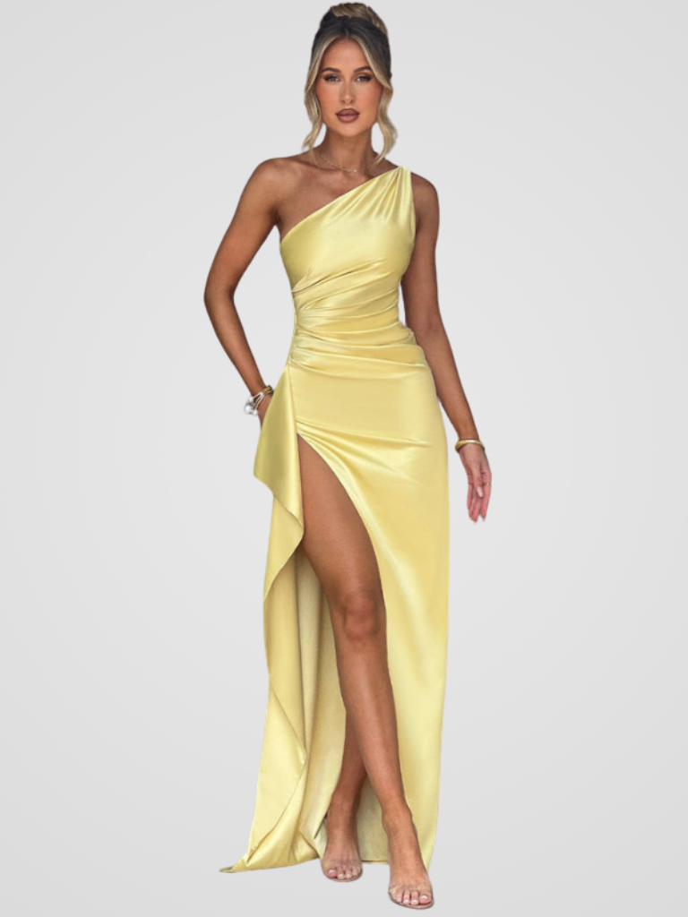 SOLEIL SATIN MAXIKLEID