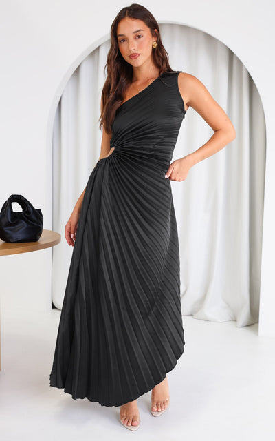Rochelle - Schwarzes Maxi-Kleid