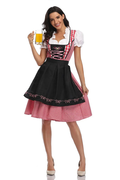 Damen Klassisch Oktoberfest Dirndl Kleid