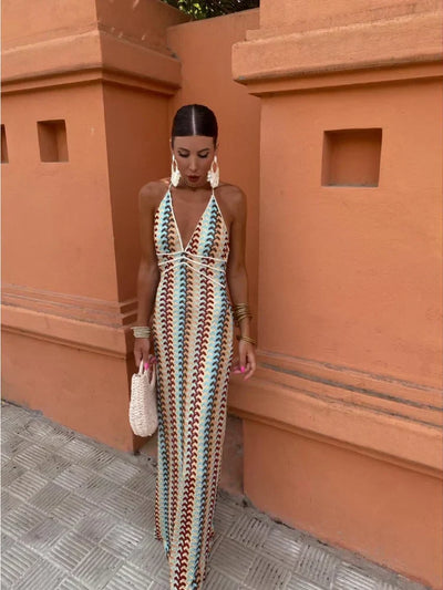 Serena  | Langes Kleid mit offenem Rücken