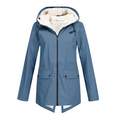 Damen Winter Wasserdichter Trenchcoat | Mit Kapuze